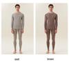 Herren Warmer Kaschmir Unterwäsche Set: Herbst/Winter Flanell Basisschicht mit Knieschonern