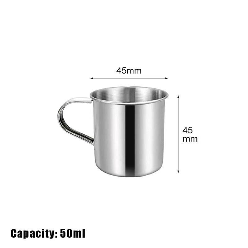 1Pc Stainless Steel Coffee Mug Camping Cup Portable Soup Mug For Travel Home Unbreakable Drinking Cup With Handle For Coffee