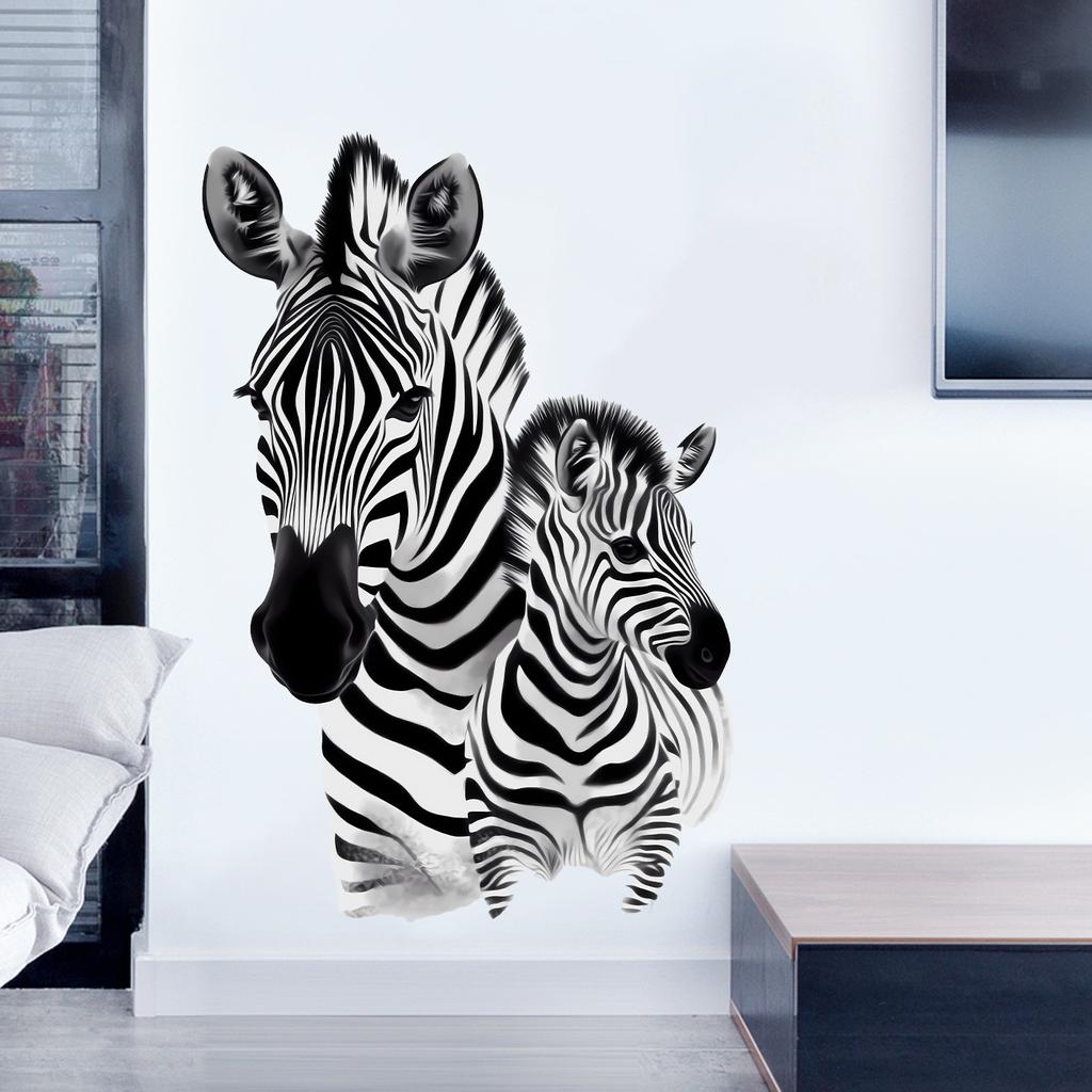 Cartoon Panda Löwe Zebra Tier Tapete Selbstklebend Abnehmbar für Kinderzimmer Kinderzimmer Schlafzimmer Wohnzimmer