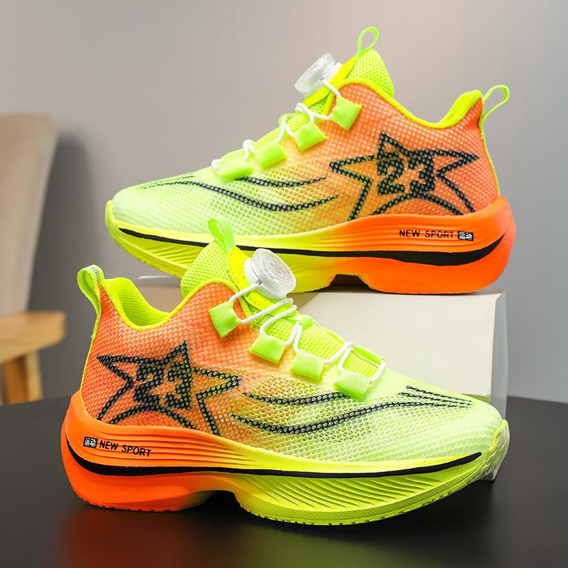 Chitu 8pro children's sports shoes boys running shoes shock-absorbing shoes breathable rotating buckle students middle and older children's net shoes