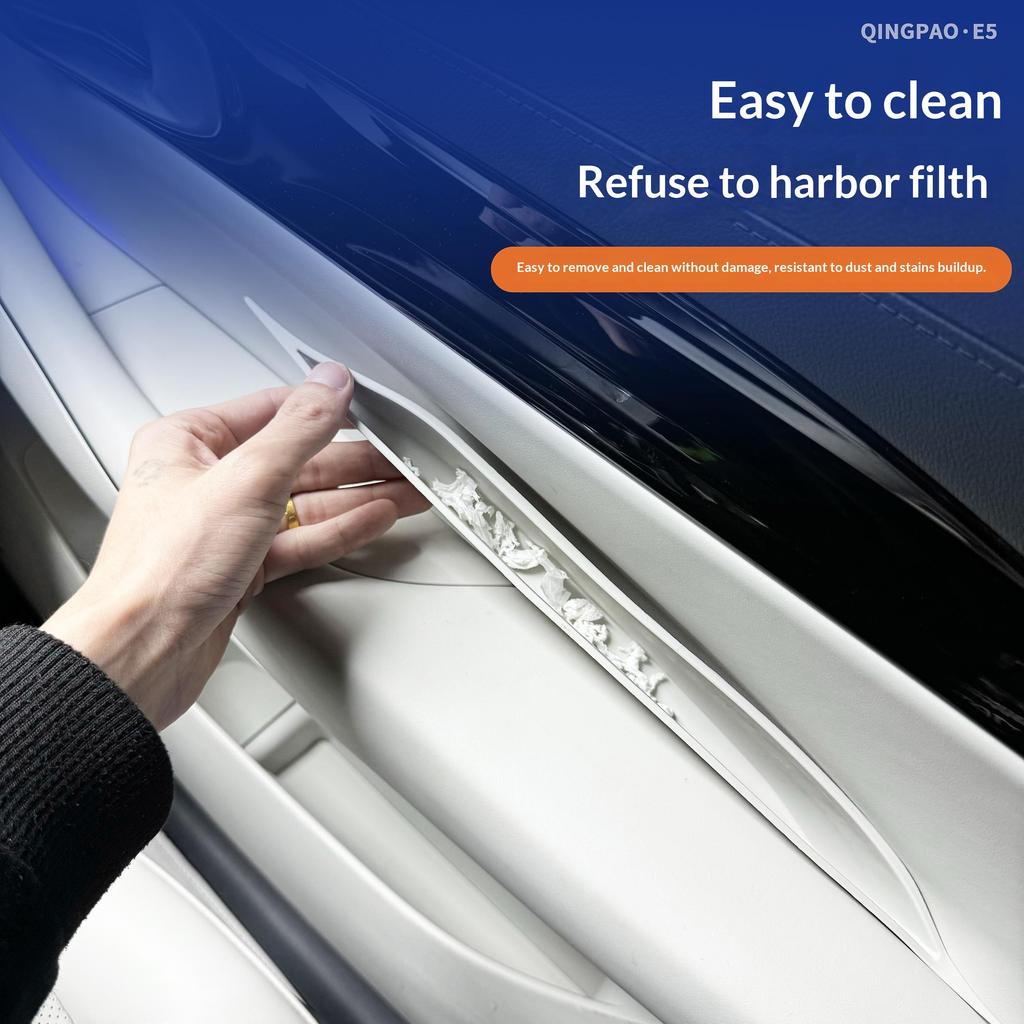 For Geely Galaxy E5/EX5 Car Door Inner Handle Storage Box Silicone Waterproof Pad Storage Pocket Trash Box Protective Mat