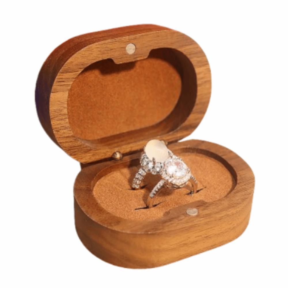 

Wooden Wedding Ring Box Handmade Ring Display Box Simple Rings Bearer Box Engagement Proposal