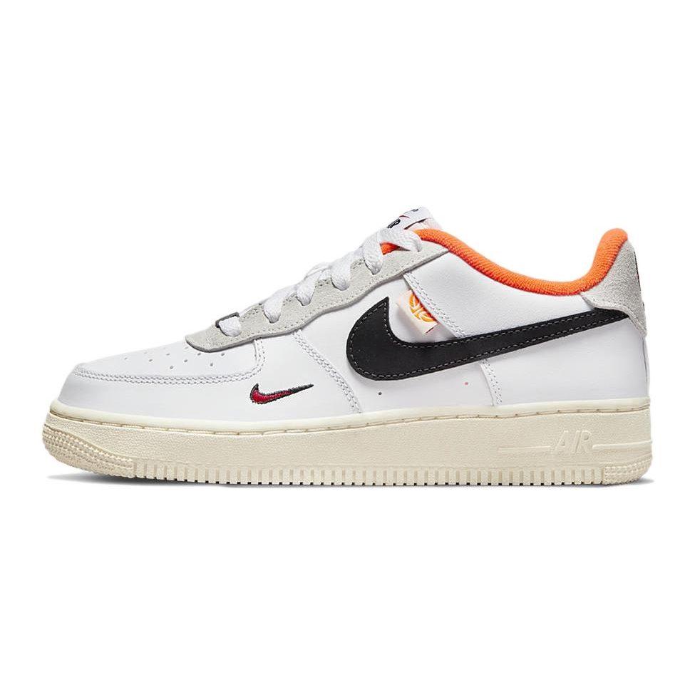 Nike Air Force 1 Nike Hoops Leather Low top Skateboard Shoes White Black Orange Unisex DX3361-100