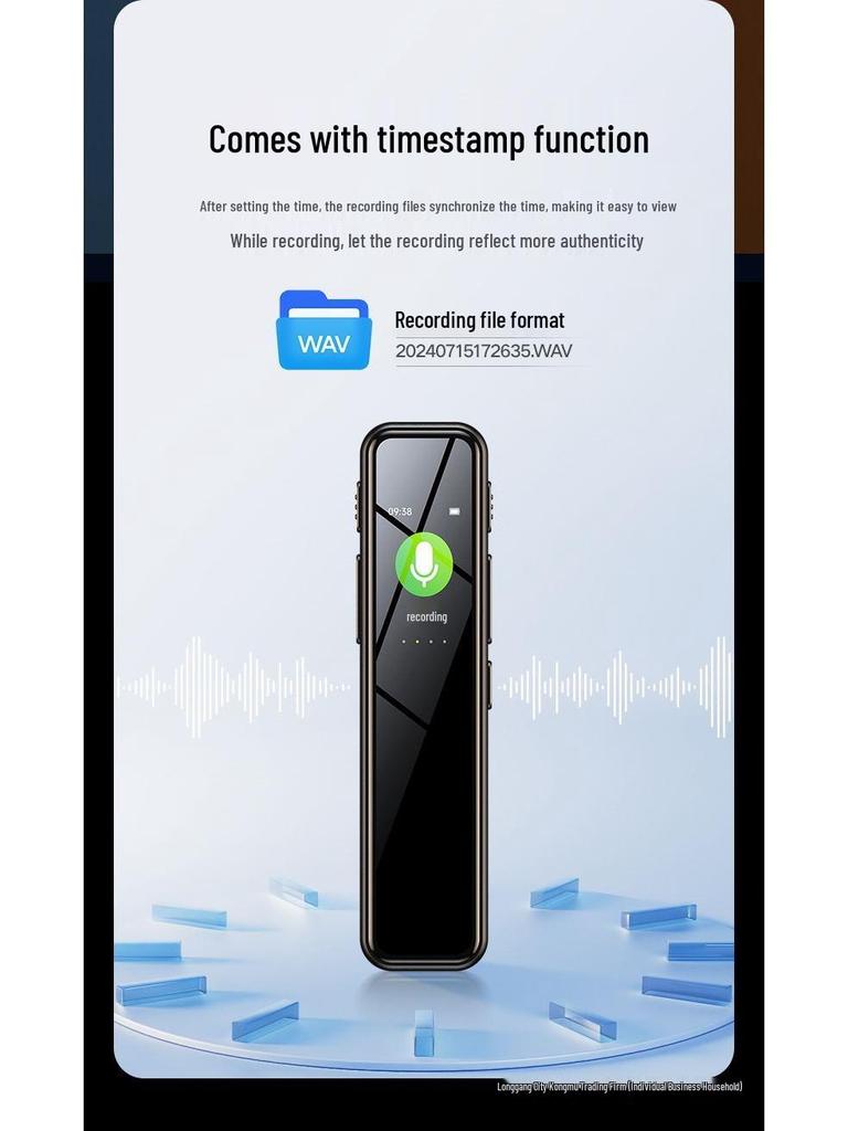 Portable Smart Voice Recorder with Noise Reduction and Long Standby