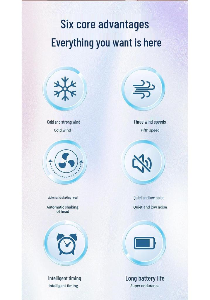 Jin Zheng USB Rechargeable Silent Desktop Fan for Dorms