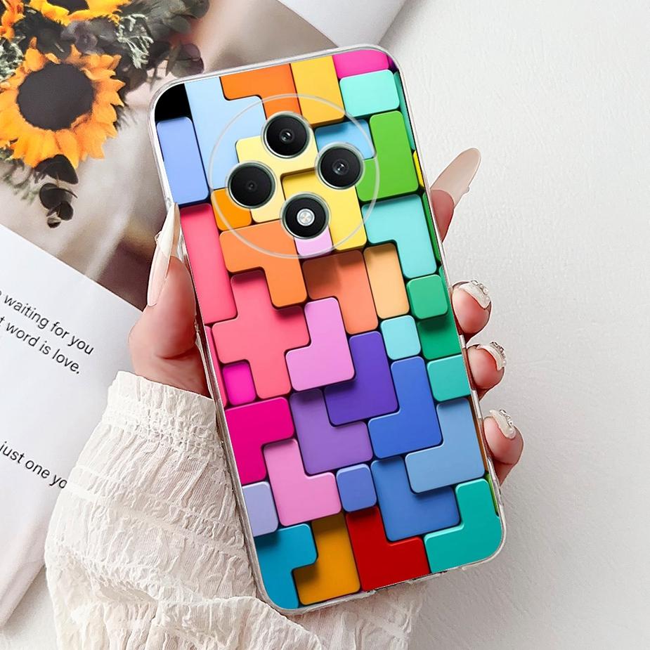 For Oppo Reno 12F 5G Case Reno12 FS CPH2637 Colorful Flowers Painted Cover Soft Silicone Case For Oppo Reno12 F 4G Reno12F Shell