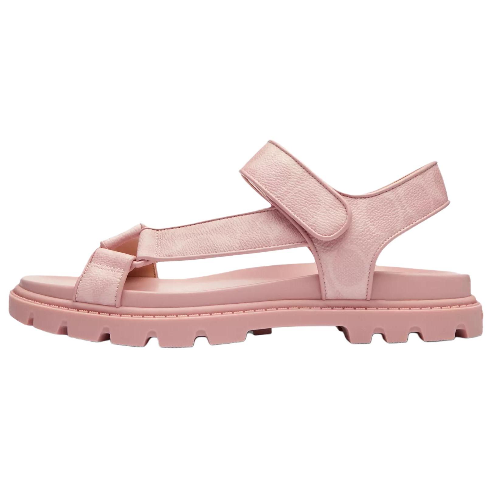 

Coach Спортивные сандалии-слайды с круглым носком, открытым носком, классическим логотипом и монограммой, женские сандалии, розовые CBB91-PO 37.5