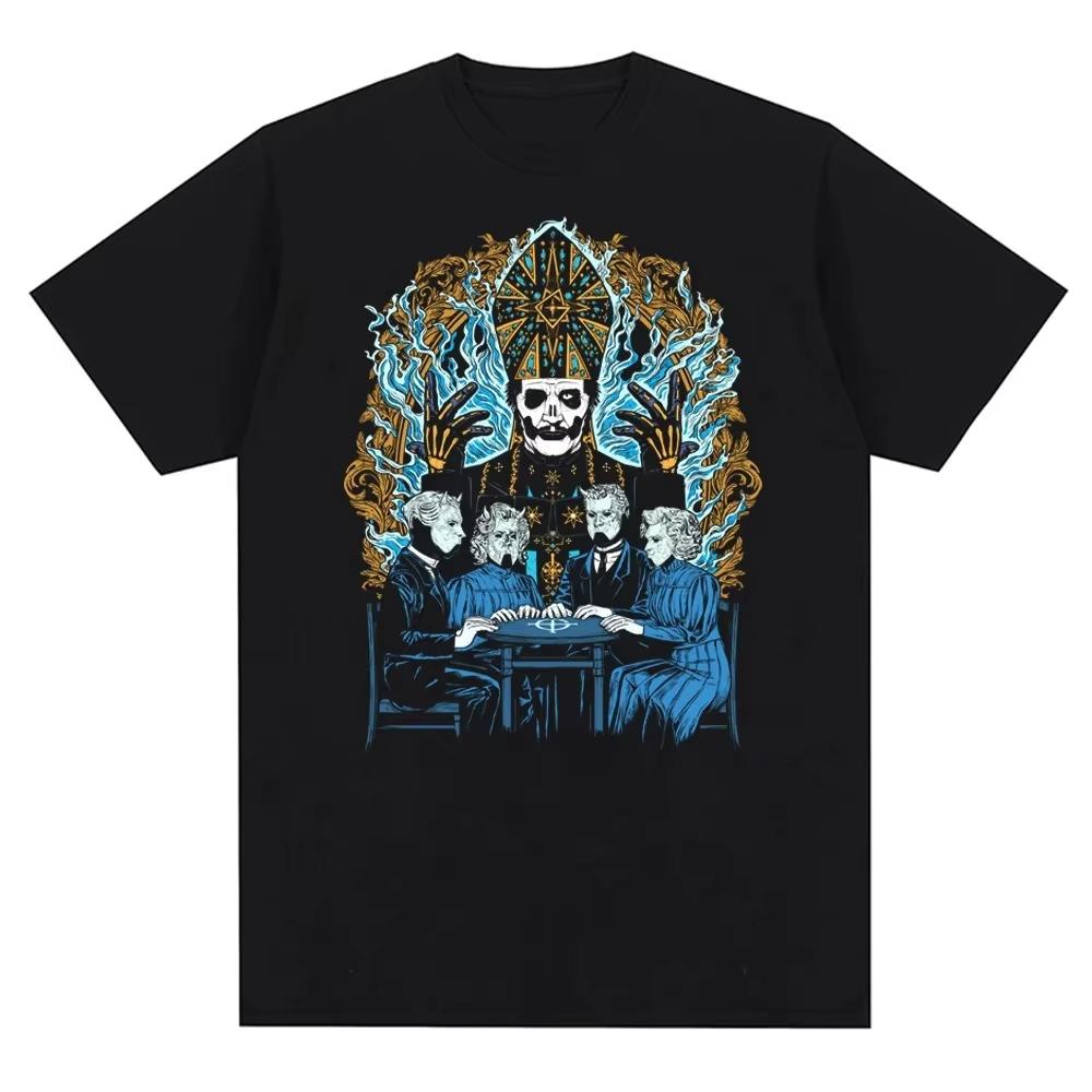 New Ghost Band T-shirt Kid Men T-Shirt Oversize Fashion Cool London Singer Fans Summer Short Sleeve Print Rock Plain Women Tees