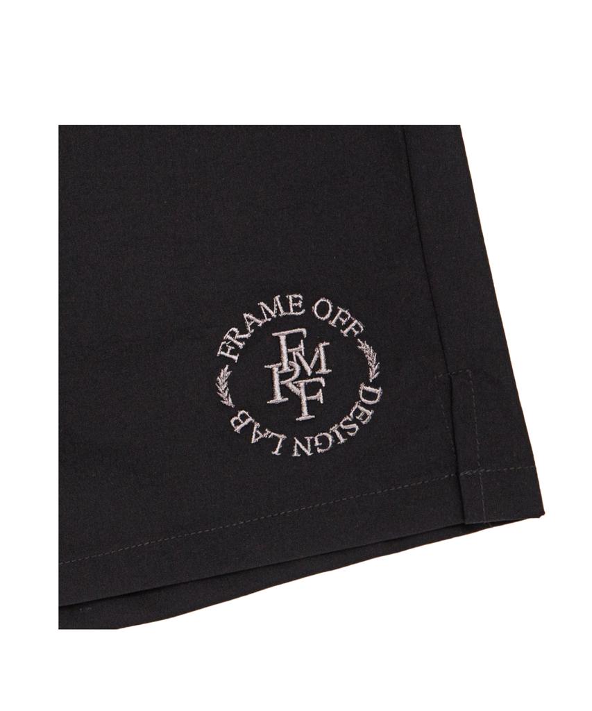 FRAME OFF Circle Logo Swim Shorts_Black