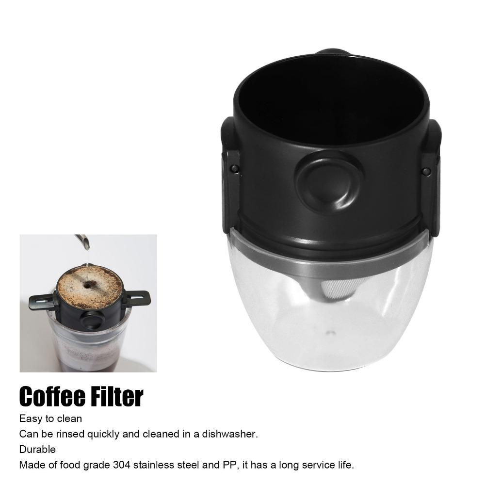 304 Stainless Steel Coffee Dripper Stainless Steel Mesh Filter Portable Coffee Dripper  Camping