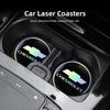 Keychain 2PCS Car Water Coaster Pad Laser Water Coaster Accessories For Chevrolet Matiz Onix Camaro Colorado Cobalt Spark Cruze