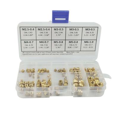 94pcs Assortment A Metric Metal Threaded Heat Set Screw Inserts for 3D Printing