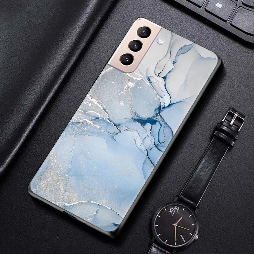 Rosa Gold Marmor Kunst Mode für Samsung Galaxy S21 S20 Ultra S10 Plus Lite S20FE 5G Fall für Galaxy S10e S9 S8 Rand schwarz Shell