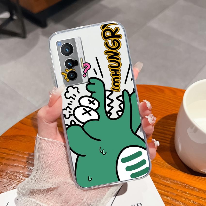 Phone Shell For Vivo X200S X21 X60 X70 X80 Pro Plus X27 Cute Cartoon Bears Patterns Luxury Transparent Soft TPU Lens Protection Covers For Vivo Casing