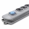 Qoltec Surge Protector Power Strip | 5 Sockets | 1.8m | Gray