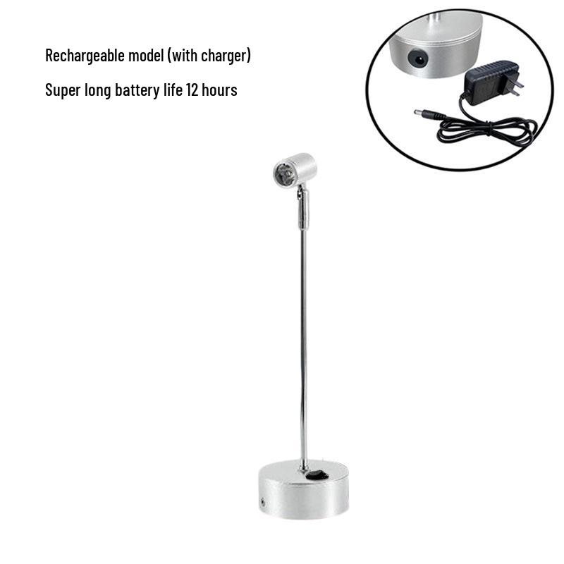 LED Batteriebetriebener Schmuckstrahler für Straßenstände und Schreibtische - Kabelloses Laden
