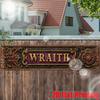 Wraith Metal Sign 4x16 Inch Gothic Wall Decor, Retro Floral Pattern Halloween Christmas Valentine Gift, Rustic Black Metal Art