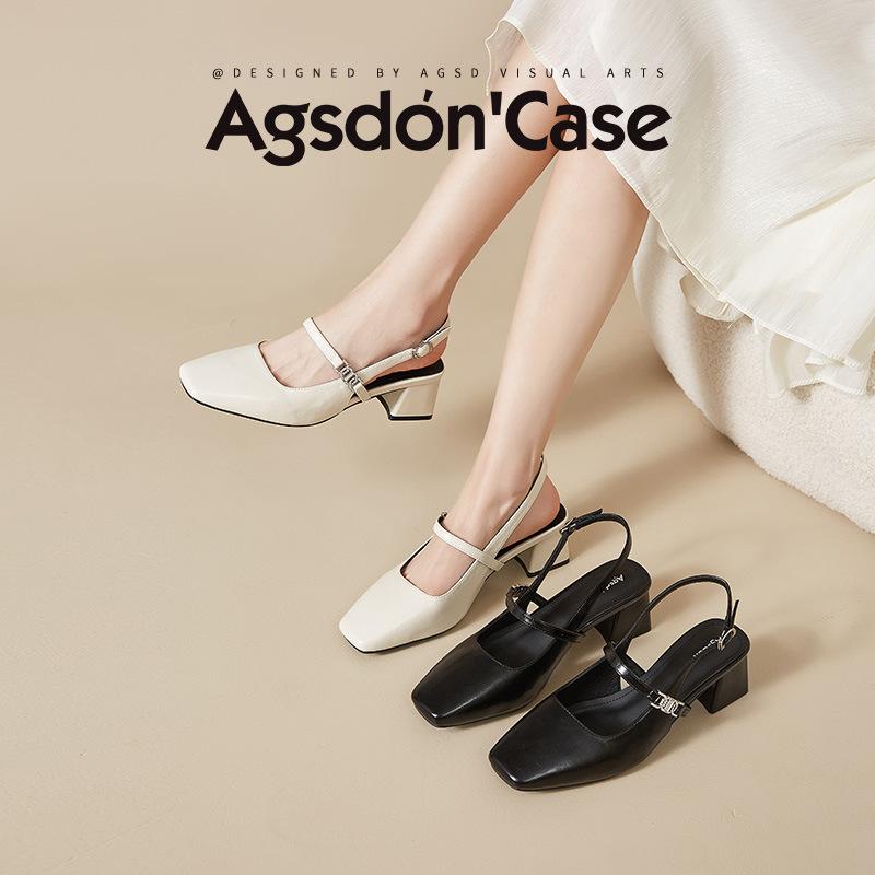 Augustine sandals women's summer 2025 new high heels French bag head with soft sole beautiful cool single shoes