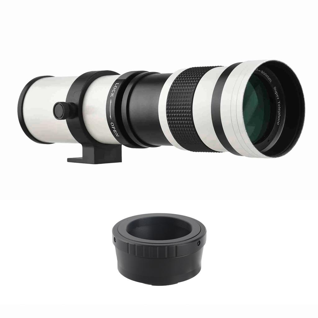 Camera MF Super Telephoto Zoom Lens FCelsius8.3-16 420-800mm T2 Mount with M4Celsius3 Mount Adapter   1Celsius4 Thread Replacement for G9 GH5 II GX