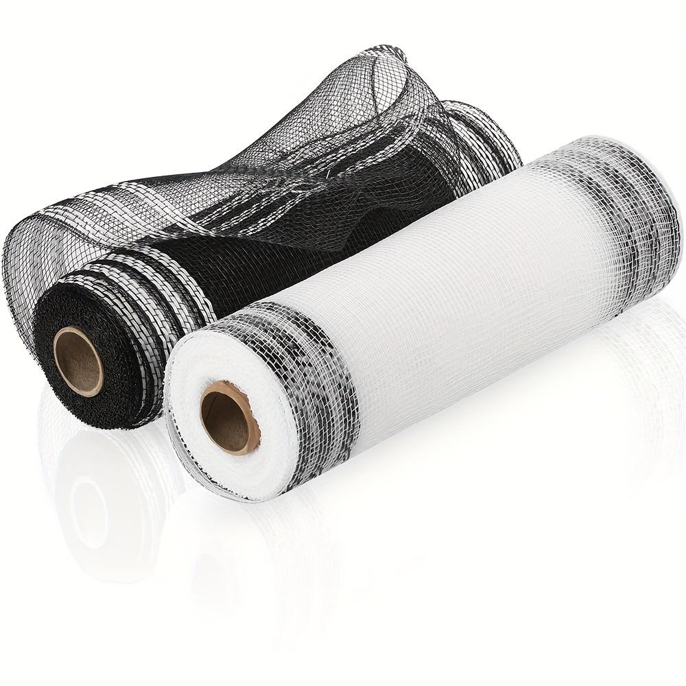 2 ks Deco Mesh Věncové potřeby Síťovina na věnec Poly Mesh Stuha Metalický okraj Pruh Smaragdové girlandy Mašle Balení a zdobení