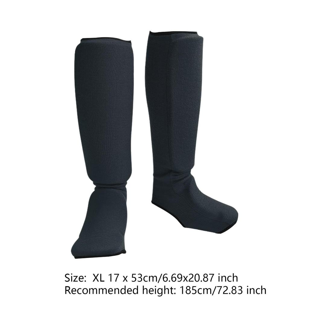 Muay Thai Shin Guards Leg Guards Training Equipment Practical Shin Guards, Shin Instep Pads for Grappling, Boxing, Sparring,