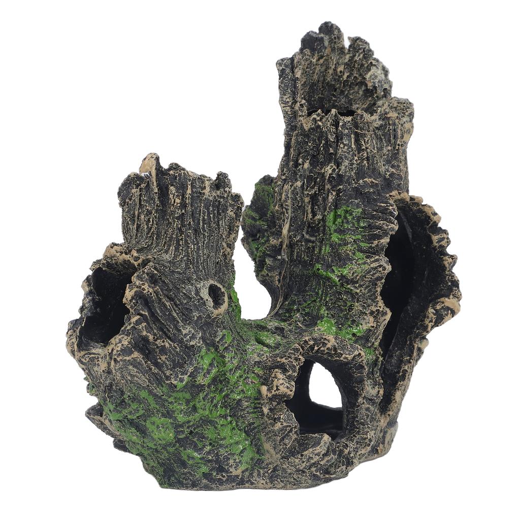 Aquarium Baumstumpf Loch Exquisites Garnelen Versteckhaus Hohlbaumloch Harzhandwerk Dekorationen