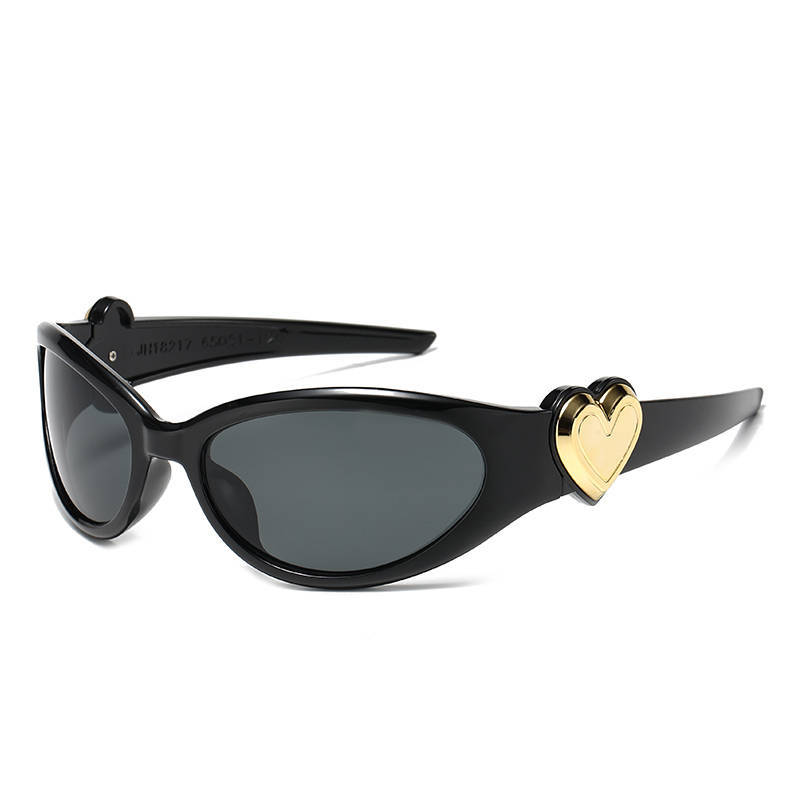 New Korean Version Ins Fashion Love Sunglasses Personalized Y2k Millennial Style Jelly Fudge Versatile Sunglasses