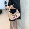 Neue Sommer-Mode Trendige Halbmond-Achseltasche für Damen Wolkenplissierte Tasche Textur Koreanischer Stil Umhängetasche