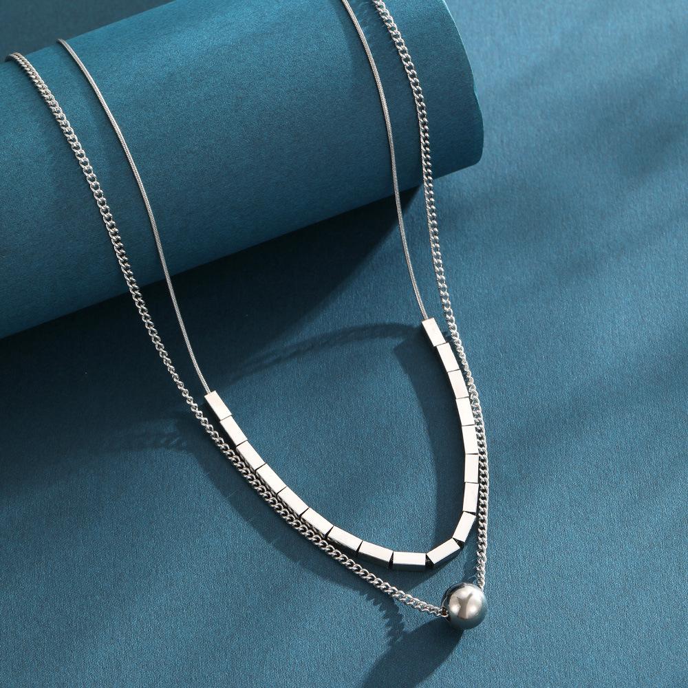 

Современное геометрическое ожерелье из титановой стали 2024 года для хип-хоп парней и девушек и