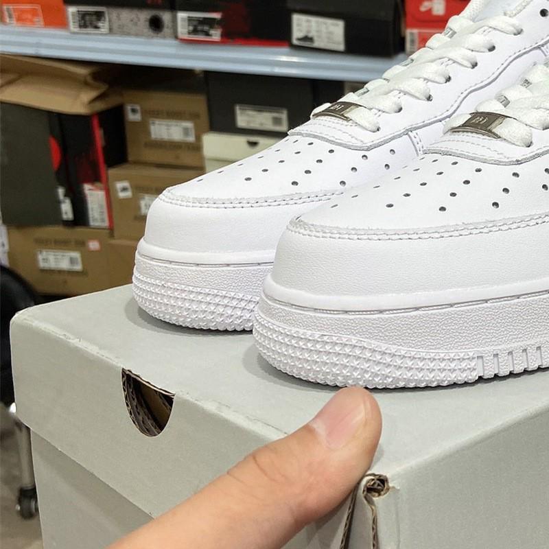Unisex Air Force 1 Low-Top Deconstructed Pure White Sneakers
