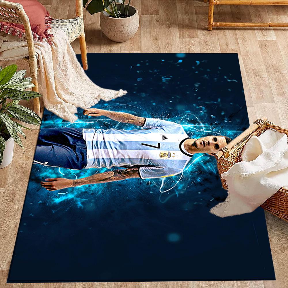 Argentina Football Player Carpet Suitable for Dining Room Bedrooms Entryway Game Room Anti-slip Rug Office Home Decor Gift for Festivals