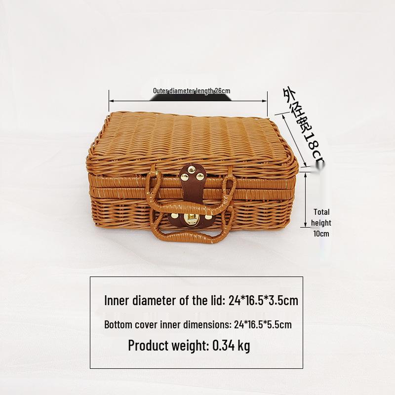 Vintage Rattan Handbag & Storage Box - Perfect for Photos, Gifts, or Organizing (Small, Medium, Large)