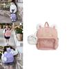 Adorable Cartoon Cat Plush Backpack For Kids Soft Breathable Design In Multiple Colors