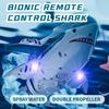 2.4G RC Shark Water Spray Camera Charging Bionic Electric Giant Toothed Shark Simulation Swinging Fish Summer Children Toys
