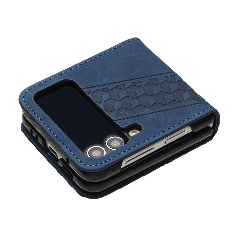 For Samsung Galaxy Z Flip4 Case Z Flip4 SM-F721B F721N Cover 3D Geometric Flip Wallet Case for Samsung ZFlip 4 ZFlip4 Phone Case