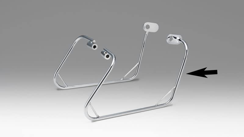Kijima Motorcycle Parts Side Bag Support Steel Super Cub C125 Right Side Chrome Plated ('18-) 210-4961