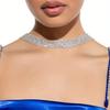 European And American Multi-Layer Rhinestone Chest Chain Back Chain, Luxury Banquet Party Women'S Evening Dress Shiny Accessories