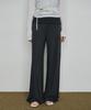 MONGDOL Foldable Elastic Waist Wide Pants Charcoal Mdpt083Charcoal