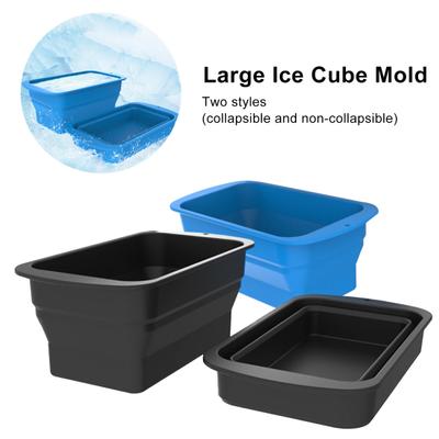 Collapsible Silicone Ice Cube Mould Easy Demoulding Quick Freezing Reinforced Large Ice Cube Maker Mold