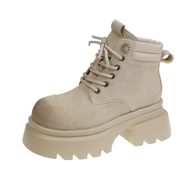 Fashion Fashion New Platform Women's Ankle Boots Fashion Ladies Thick Sole Round Toe Boots Short Boots Winter Motorcycle Boot 2024