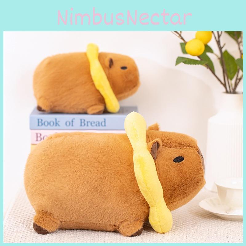 Capybara Bagel Sunflower Plush Toy Animal Stuffed Doll Decoration Kids Gift