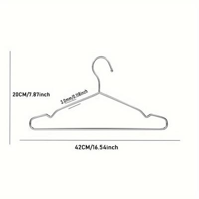 10/20PCS Heavy Duty Stainless Steel Hangers,16.5 Inch Ultra Thin Space Saving - Polished Metal Closet Organizer,Wardrobe Hangers