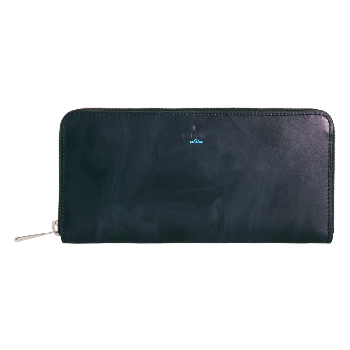 

on Long Wallet Genuine Leather Our Limited Color Limited Color Leather 532605 Mystical Limited Color Round Zipper Marble Cowhide Black [Lanvin Blue]