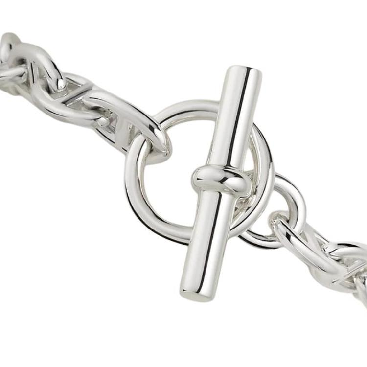 

Hermes Chaine DAncre Original Design 925 Silver Bracelet Women bracelet H101993B_00014 Box+Shopping Bag,15
