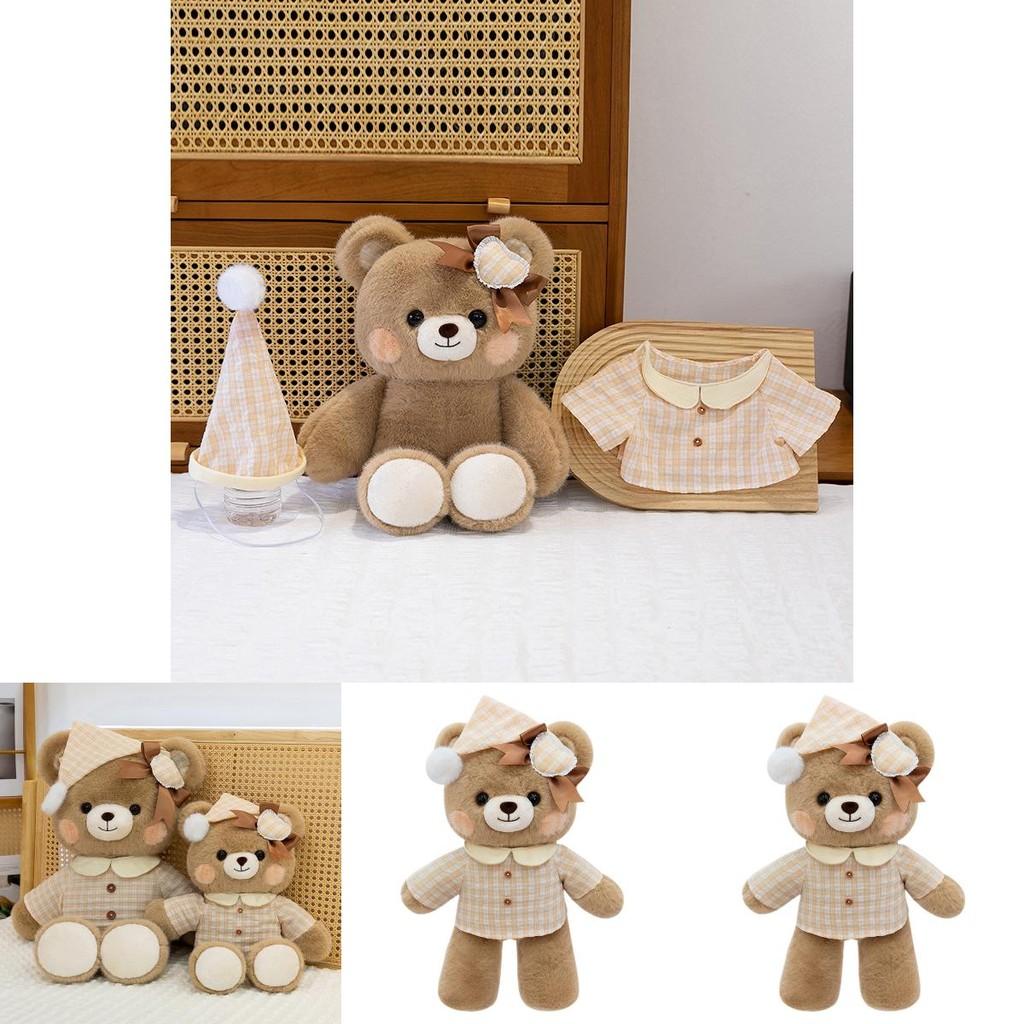 Cute Pajamas And Hats Teddy Bears Plush Toys Doll Children Toy For Kids And Home Decor