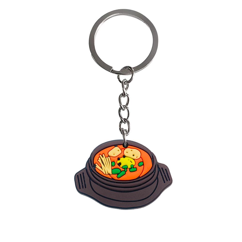 Exquisite PVC Food Keychain: Soft Rubber Pendant for Students - Trendy Small Gift