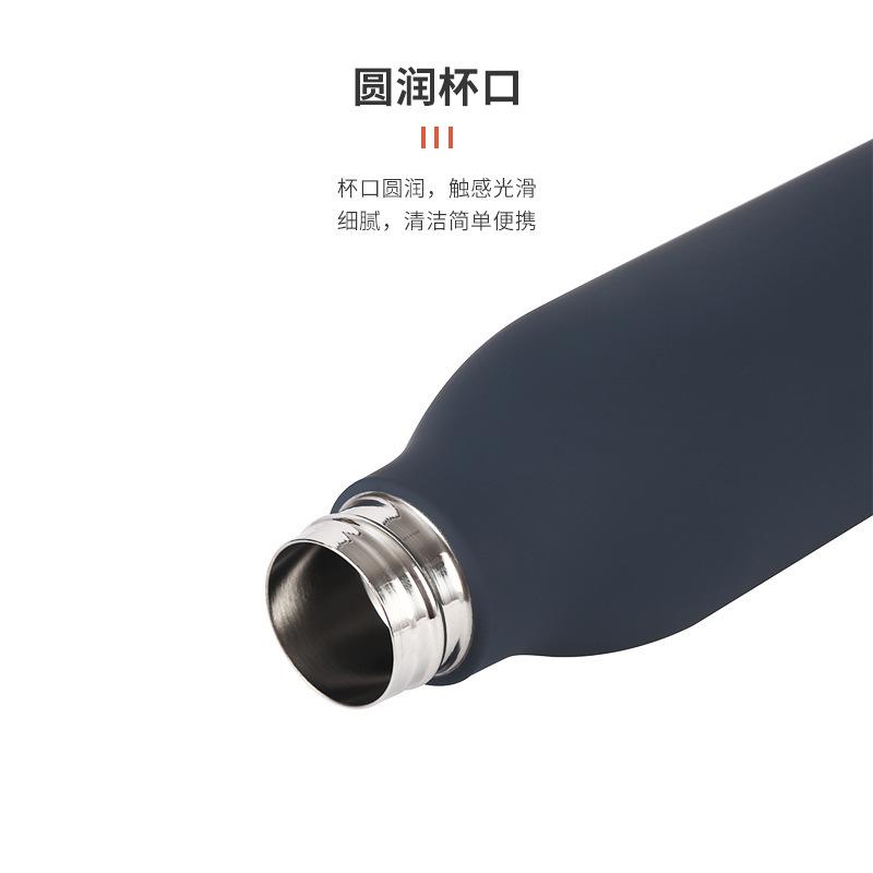 Schöner Griff Kleine Mundflasche 304 Edelstahl Thermosbecher Tragbarer Sportwasserbecher Geschenkbecher