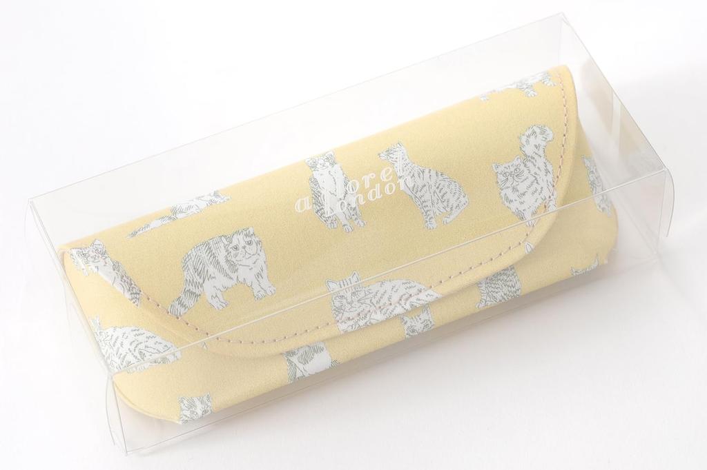 DDintex FLORET LONDON Brillenetui Miao 16 x 6 x 02, Gelb, 3,5 cm [Liberty-Druck]