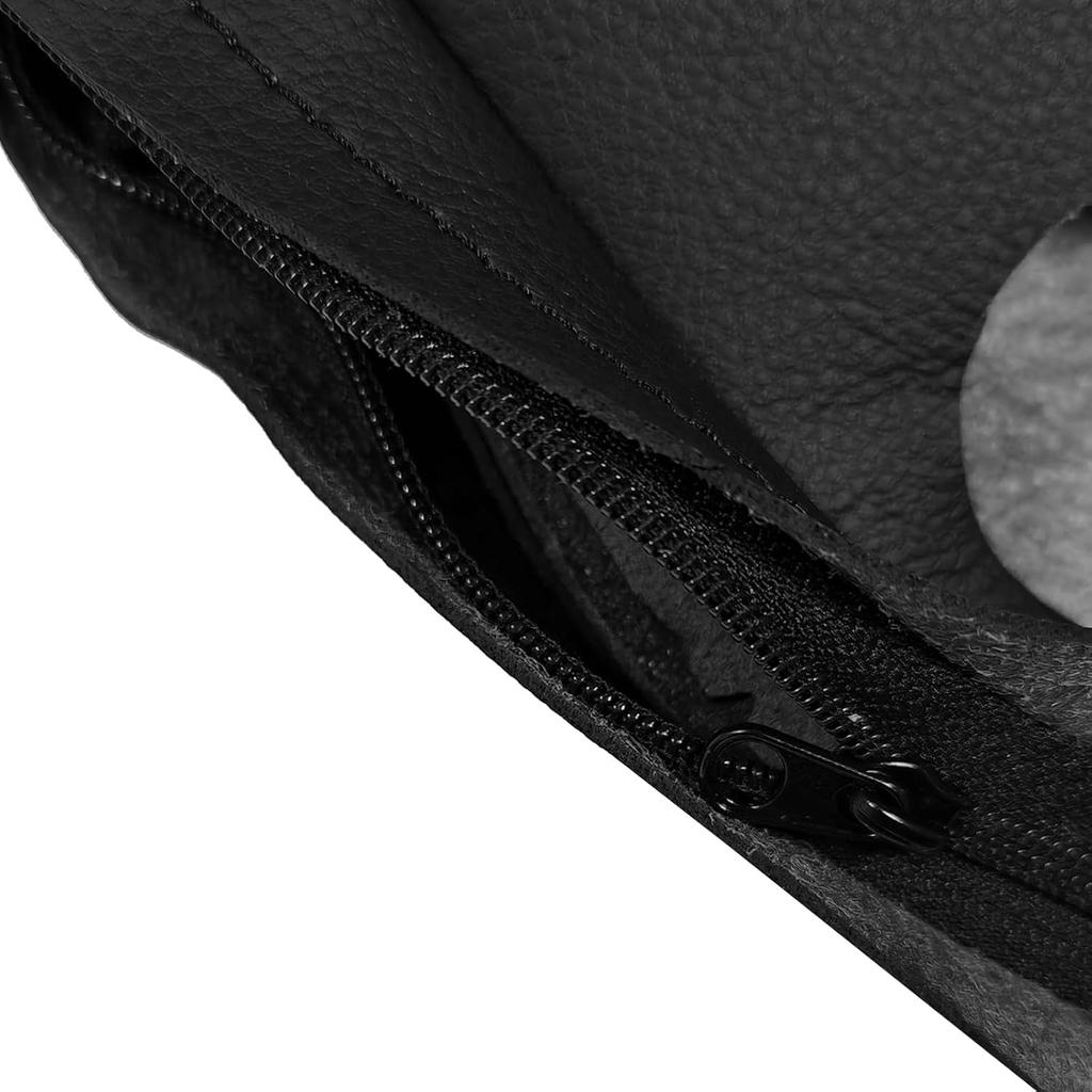 Microfiber Leather Seat Armrest Cover (Black) - Compatible with 2011-2016 Chrysler Town & Country - Left & Right Side - Color Code XLX1 (Check Glove