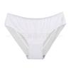 Women Striped Lace Seamless Breathable Mid Waist Sexy Briefs Panties
